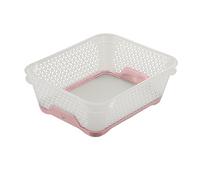 keeeper Mini Cesta, Antideslizante, DIN A6, 20 x 16 x 7 cm, Jonas, Transparente/Rosa