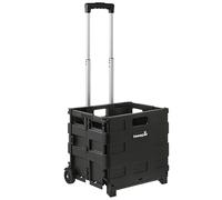 keeeper Olli Carro de la Compra Plegable, 45 L, hasta 25 kg de Carga, Plegable, Ruedas de Marcha Suave, Negro