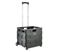 keeeper Olli Carro de la Compra Plegable, 65 L, hasta 35 kg de Carga, Plegable, Ruedas de Marcha Suave, Negro