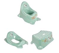 keeeper Orinal infantil Funny Farm, De 18 meses a 3 años aprox, Adam,Verde Nordic+Adaptador para inodoro De 18 meses a 4 años aprox, Antideslizante+Taburete, De 3 a 14 años Aprox, Tomek