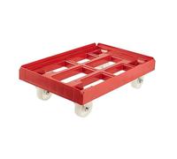 Keeeper Plataforma con ruedas Rolf - Carga 300 kg - 61 x 41 x 19 cm - Rojo