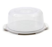 keeeper Portatartas con cierre de encaje a presión, Conserva los alimentos, Ø 37 cm x 15 cm, Fabrizio, Blanca/transparente