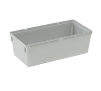 keeeper Recipiente organizador, Combinable con otros recipientes, Plástico resistente (PP), 15 x 8 x 5 cm, Pepe, Plateado