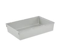 keeeper Recipiente organizador, Combinable con otros recipientes, Plástico resistente (PP), 23 x 15 x 5 cm, Pepe, Plateado