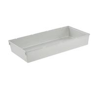 keeeper Recipiente organizador, Combinable con otros recipientes, Plástico resistente (PP), 30 x 15 x 5 cm, Pepe, Plateado