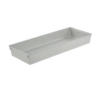 keeeper Recipiente organizador, Combinable con otros recipientes, Plástico resistente (PP), 38 x 15 x 5 cm, Pepe, Plateado