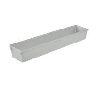 keeeper Recipiente organizador, Combinable con otros recipientes, Plástico resistente (PP), 38 x 8 x 5 cm, Pepe, Plateado