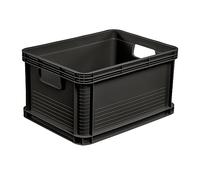 keeeper Robusta Caja de Transporte, Resistente a ácidos y apto para alimentos, 40 x 30 x 22 cm, 20 l, Robert, Gris Grafito
