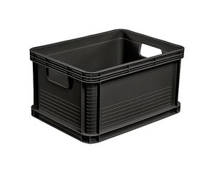 keeeper Robusta Caja de Transporte, Resistente a ácidos y apto para alimentos, 40 x 30 x 22 cm, 20 l, Robert, Gris Grafito