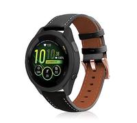 KeeFos 18mm Correa Compatible con Garmin Venu 3S 41mm/Venu 2S/Forerunner 265S/255S/255S Music/Vivoactive 4S 40mm/Vivomove 3S 39mm/Active S/Move 3S, Pulsera de Cuero para Hombre y Mujer - Negro