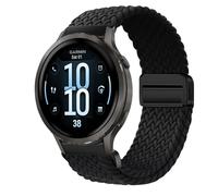 KeeFos 18mm Correa Compatible Con Garmin Venu 4 41mm/Venu 3S 41mm/2S/Forerunner 265S/255S/255S Music/Vivoactive 4S 40mm/Vivomove 3S 39mm/Active S/Move 3S, Nylon Correa de Magnética - Negro