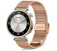 KeeFos 18mm Metal Correa Compatible Con Huawei Watch 5 42mm/Watch GT 5 Pro 42mm/GT 5 41mm/GT 4 41mm, Pulseras de Repuesto Metal, Correas de Hombres y Mujeres - Oro Rosa