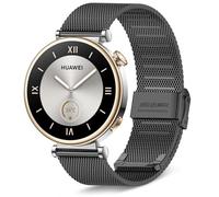KeeFos 18mm Metal Correa Compatible Con Huawei Watch 5 42mm/Watch GT 5 Pro 42mm/GT 5 41mm/GT 4 41mm, Pulseras de Repuesto Metal, Correas de Hombres y Mujeres - Negro