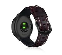 KeeFos 20mm Correa Compatible con Garmin vívomove Trend/Garmin Venu Sq 2/Venu Sq 2 music/Venu 2 Plus, Pulsera de Cuero Banda para GarminMove Sport/Garmin vivoactive 3/vivoactive 3 music - Rojo