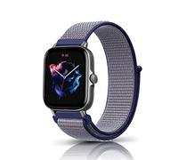 KeeFos 20mm Correa para Amazfit T-Rex 3 Pro 44mm/Active 2 Square/Active 2/GTR Mini/GTR 42mm/GTS 4/GTS 4 Mini/3/2e/2 Mini/2/Bip 3 Pro/Bip 3, Nylon Banda Pulseras de Repuesto - Azul