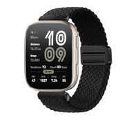 KeeFos 22mm Correa Compatible Con Amazfit Active Max/Balance 2/Balance/Bip 6/Bip 5/GTR 4/GTR 3 Pro/GTR 3/Cheetah Pro/Cheetah, Nylon Correa de Magnética - Negro