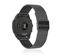 KeeFos 22mm Metal Correa Compatible Con Garmin Forerunner 570 47mm/Forerunner 265/255/Venu 3 45mm/Venu 2/Vivoactive 4/Active, Correas de Hombres y Mujeres - Negro