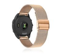 KeeFos 22mm Metal Correa Compatible Con Garmin Forerunner 570 47mm/Forerunner 265/255/Venu 3 45mm/Venu 2/Vivoactive 4/Active, Correas de Hombres y Mujeres - Oro rosa