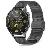 KeeFos 22mm Metal Correa Compatible Con Huawei Watch 5 46mm/4 Pro 48mm/Watch GT 5 Pro 46mm/GT 5 46 mm/GT 4 46 mm, Pulseras de Repuesto Metal, Correas de Hombres y Mujeres - Negro