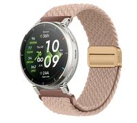KeeFos Correa 20mm Compatible con Amazfit Cheetah 2 Pro, Active 3 Premium, T-Rex 3 Pro 44mm, Active 2 Square, Active 2, Active, GTR Mini, Nylon Trenzada, Transpirable, Ajustable, Unisex-Marrón Claro