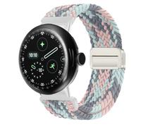 KeeFos Correa Compatible Con Google Pixel Watch 4 41mm/Google Pixel Watch 3 41mm/2/1, Nylon Correa de Magnética, Deportiva Correas de Hombres y Mujeres - Rosa/Azul