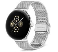 KeeFos Correa Compatible con Google Pixel Watch 4 41mm/Google Pixel Watch 3 41mm/2/1,Pulsera para Hombre y Mujer de Metal - Plata
