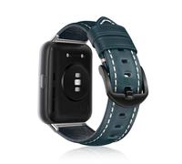 KeeFos Correa de Cuero Compatible con Huawei Watch Fit 2, Pulsera para Hombre y Mujer, Correas de Suave Cuero para Huawei Watch Fit 2 - Azul verdoso