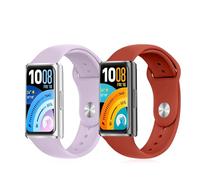 KeeFos Correa para Huawei band 11/11 Pro, Banda Silicona Correas de Repuesto Correa para Huawei band 11/11 Pro - Lila Claro+Rojo Oscuro