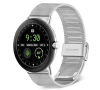 KeeFos Metal Correa Compatible Con Google Pixel Watch 3 45mm, Pulseras de Repuesto Metal, Correas de Hombres y Mujeres para Google Pixel Watch 3 45mm - Plata
