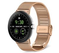 KeeFos Metal Correa Compatible Con Google Pixel Watch 3 45mm, Pulseras de Repuesto Metal, Correas de Hombres y Mujeres para Google Pixel Watch 3 45mm - Oro Rosa