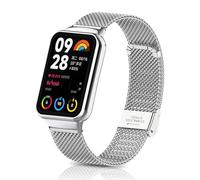 KeeFos Metal Correa Compatible Con Xiaomi Smart Band 9 Pro/8 Pro/Redmi Watch 5/Redmi Watch 4, Correas de Hombres y Mujeres para Xiaomi Mi Band 9 Pro/8 Pro - Plata
