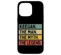 Keegan The Man The Myth The Legend - Cita Personalizada Divertida Carcasa para iPhone 14 Pro MAX