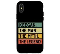 Keegan The Man The Myth The Legend - Cita Personalizada Divertida Carcasa para iPhone X/XS