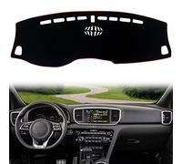 KEEGTBOX Cubierta para salpicadero Interior para Consola Central Compatible con Kia Sportage SUV 2017, 2018, 2019, 2020, 2021, 2022, Accesorios para Alfombrillas de salpicadero (Borde Rojo)