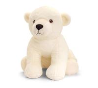 Keel Toys KEELECO - Peluche 100% Reciclado, Juguete ecológico para niños, Peluche de Oso Polar 45 cm