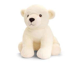 Keel Toys KEELECO - Peluche 100% Reciclado, Juguete ecológico para niños, Peluche de Oso Polar 45 cm
