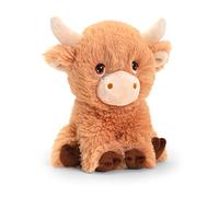 Keel Toys KEELECO SE1777 - Peluche 100% Reciclado - Juguete ecológico para niños - Peluche de Vaca, 18 cm