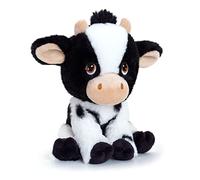 Keel Toys KEELECO SE6703 - Peluche 100% Reciclado - Juguete ecológico para niños - Peluche de Vaca, 18 cm