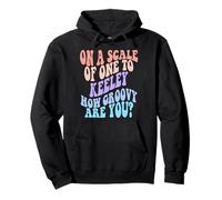 Keeley Cute Retro Girls Groovy Keeley Personalized Name Sudadera con Capucha