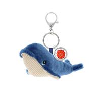 KeelTOYS - Llavero de Peluche Ballena 12 cm - Peluche 100% Reciclado, Animales Marinos - Juguete ecológico Keeleco para niños
