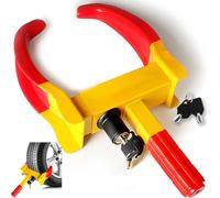 KEELYY Antirrobo Coche Cepo Rueda, Inmovilizador Coche, Garra para llantas con Ajuste de 9 Orificios, Protección que tranquiliza para Remolques, Caravanas, Coches, Furgoneta, Moto