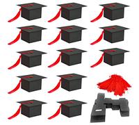 KEELYY - Caja de caramelos de graduación, mini caja de grageas Kraft en forma de sombrero de graduación - graduación de regalo para ceremonia de graduación