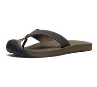 KEEN Barbados - Sandalias transpirables y cómodas para hombre con protección de dedos, Java/Dark Earth, 42 EU