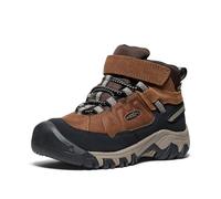 KEEN Botas de senderismo unisex Targhee 4 Mid impermeables para niños, Bison Brindle, 9 UK Child
