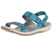 KEEN Elle Backstrap, Sandalias con Correa de Tobillo, Sea Moss/Fjord Blue, 34 EU