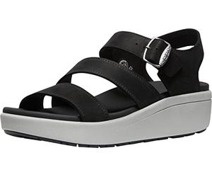 KEEN Ellecity Sandalia con correa trasera para mujer, Llovizna negra, 36 EU