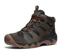 KEEN Headout Mid Waterproof, Botas de Senderismo Hombre, Black Olive Fossil Orange, 44 EU