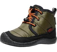 KEEN Botas Chukka Howser 2 niños (unisex) – Impermeable – Verde (Dark Olive/Gold Flame) 31 EU