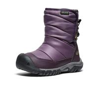 KEEN - Puffrider Waterproof, Botas de Nieve, Black Plum/Daiquiri Green,