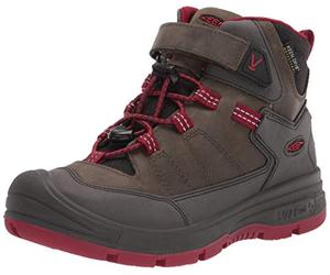 KEEN Redwood MID WP-C Hiking Boot, Steel Grey/Red Dahlia, 29 EU